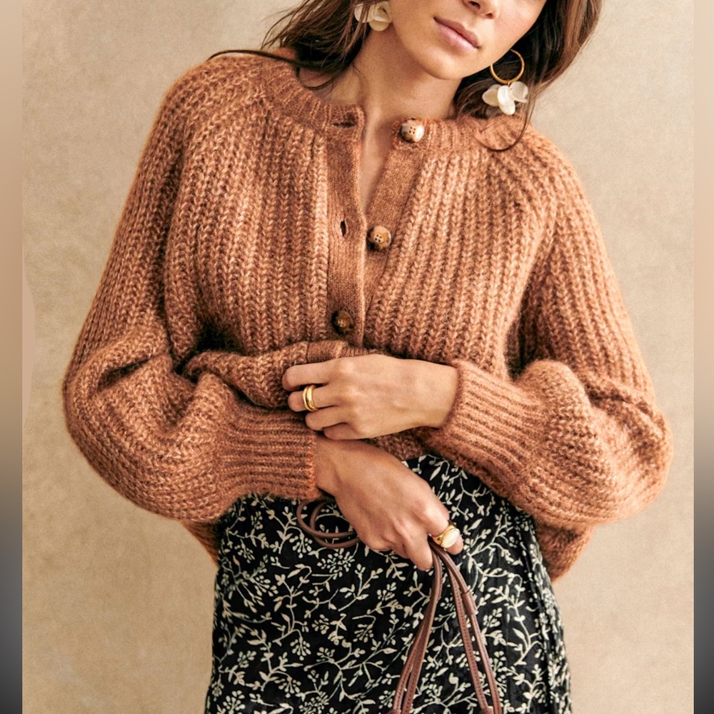 Brown Knit Cardigan